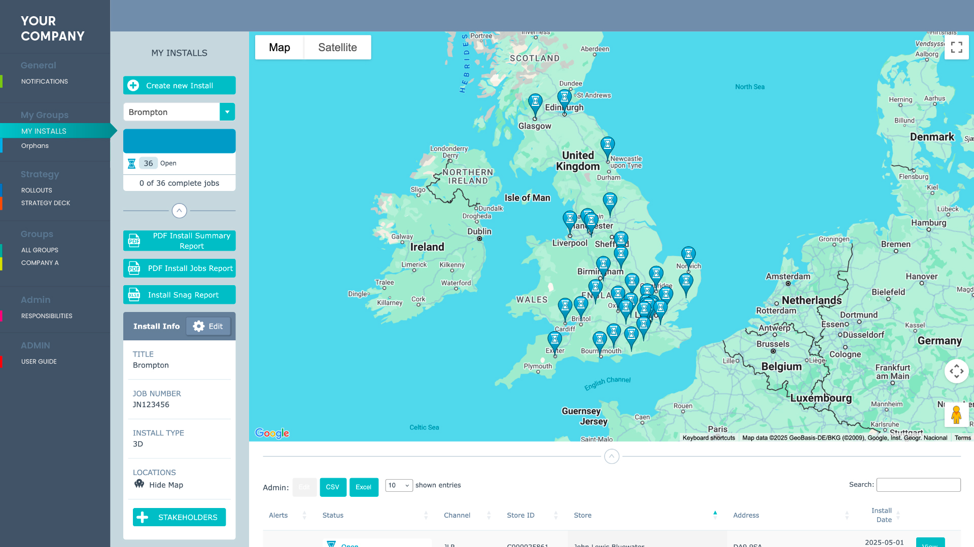 Streamlining installation reporting with bespoke retail fixture summary reports